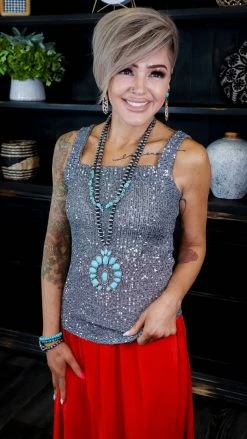 The ZigZag Stripe Silver Weekend Wow Tank TOPS & TUNICS