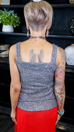 The ZigZag Stripe Silver Weekend Wow Tank TOPS & TUNICS