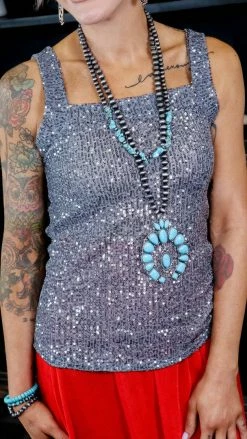 The ZigZag Stripe Silver Weekend Wow Tank TOPS & TUNICS