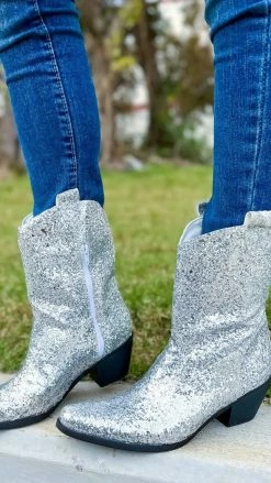 Miami Shoe SHOES Silver West Party Boots