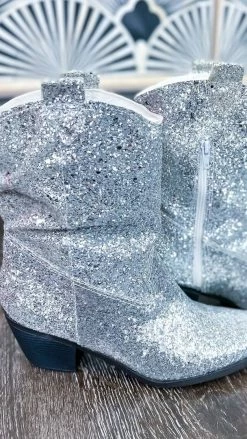 Miami Shoe SHOES Silver West Party Boots