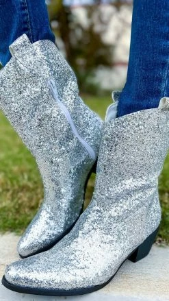 Miami Shoe SHOES Silver West Party Boots