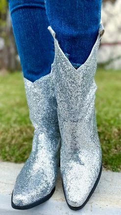 Miami Shoe SHOES Silver West Party Boots