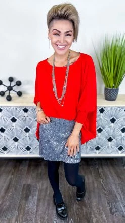 The ZigZag Stripe BOTTOMS Silver Your Birthday Skirt