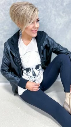 Lotus Fashion Skull Lightning Bolt Tee GRAPHIC TEES