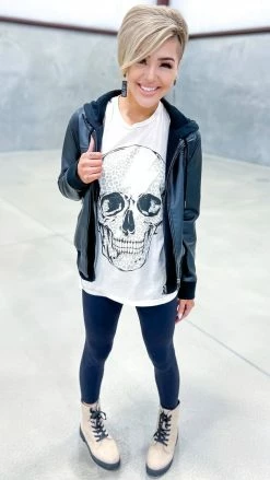 Lotus Fashion Skull Lightning Bolt Tee GRAPHIC TEES
