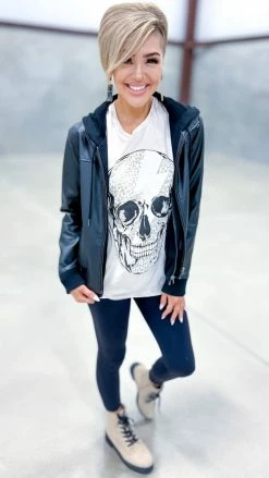 Lotus Fashion Skull Lightning Bolt Tee GRAPHIC TEES