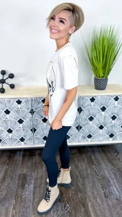 Lotus Fashion Skull Lightning Bolt Tee GRAPHIC TEES