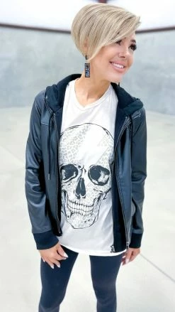 Lotus Fashion Skull Lightning Bolt Tee GRAPHIC TEES