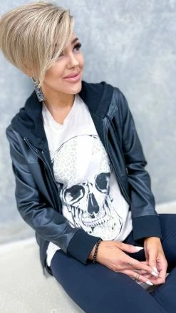 Lotus Fashion Skull Lightning Bolt Tee GRAPHIC TEES