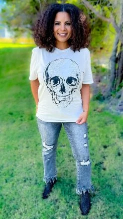 Lotus Fashion Skull Lightning Bolt Tee GRAPHIC TEES