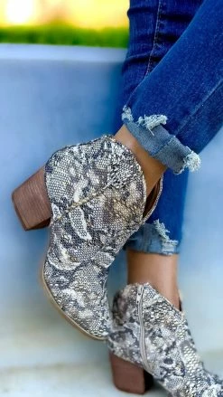 Very G Snake Sprinkle Booties [NO RETURNS] SHOES