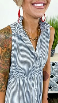 The ZigZag Stripe Southern Views Dress DRESSES