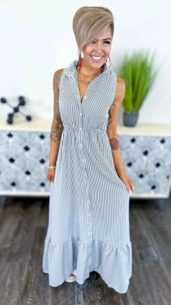 The ZigZag Stripe Southern Views Dress DRESSES