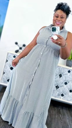 The ZigZag Stripe Southern Views Dress DRESSES