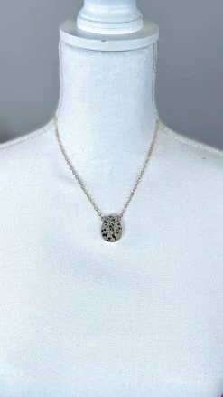 Southern Grace ACCESSORIES Spotted You Stone Necklace