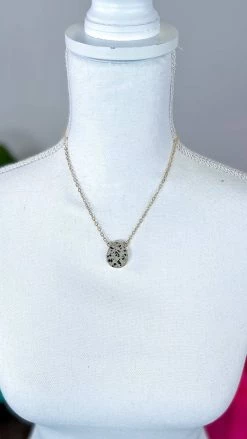 Southern Grace ACCESSORIES Spotted You Stone Necklace