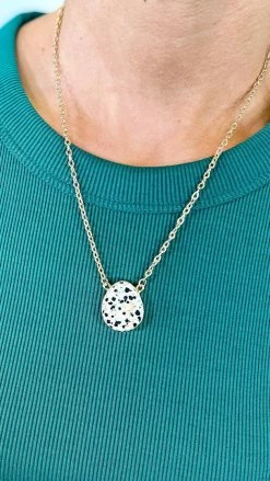 Southern Grace ACCESSORIES Spotted You Stone Necklace