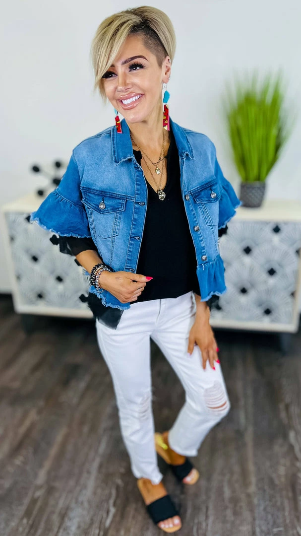 Crazy Train Spring Fling Denim Jacket