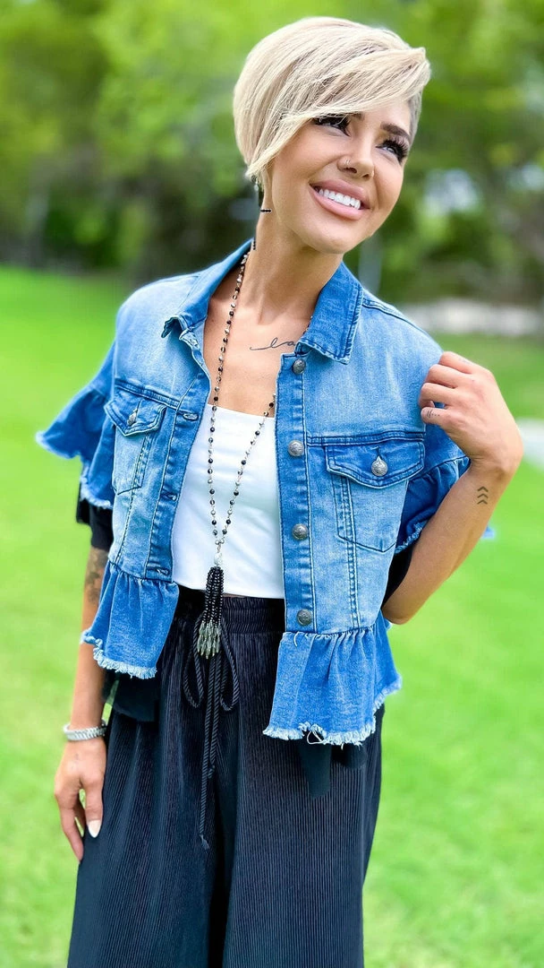 Crazy Train Spring Fling Denim Jacket