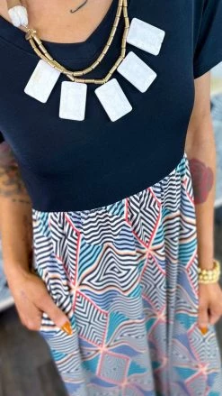 The ZigZag Stripe Starting Again Dress DRESSES