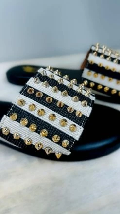 Camel Threads Striped Flirtini Sandals SHOES