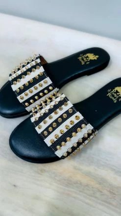 Camel Threads Striped Flirtini Sandals SHOES