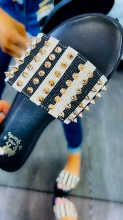 Camel Threads Striped Flirtini Sandals SHOES