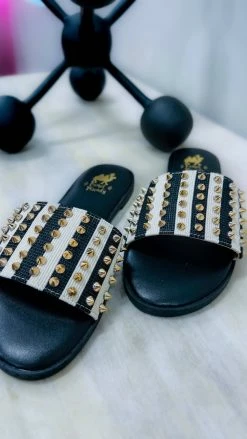 Camel Threads Striped Flirtini Sandals SHOES