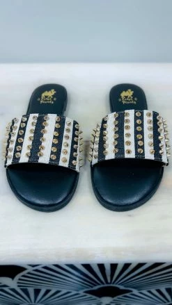 Camel Threads Striped Flirtini Sandals SHOES