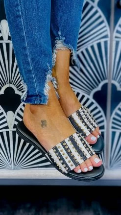 Camel Threads Striped Flirtini Sandals SHOES