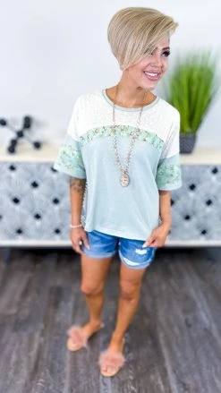 Easel TOPS & TUNICS Strolling On Saturday Top