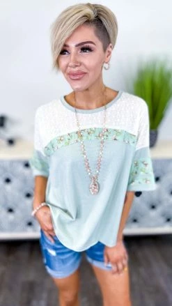 Easel TOPS & TUNICS Strolling On Saturday Top