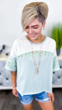 Easel TOPS & TUNICS Strolling On Saturday Top