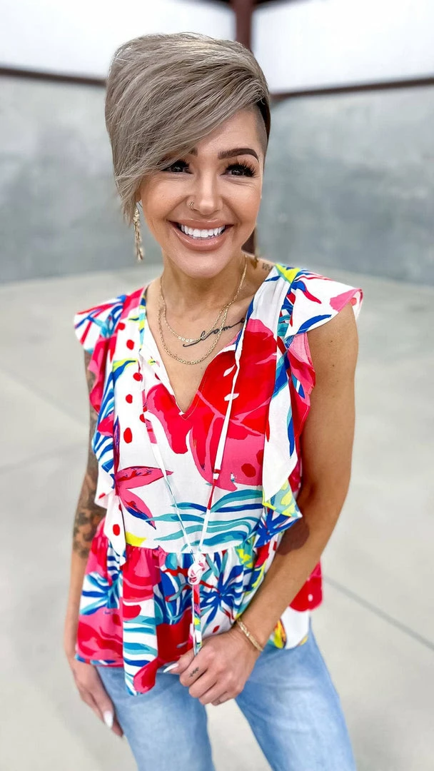 Emily Wonder TOPS & TUNICS Sweet Garden Top