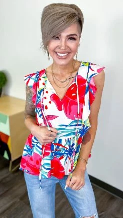 Emily Wonder TOPS & TUNICS Sweet Garden Top