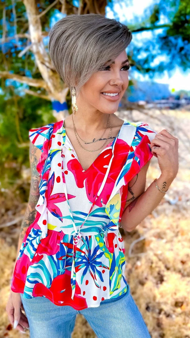 Emily Wonder TOPS & TUNICS Sweet Garden Top