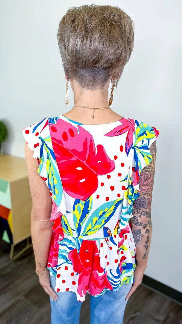 Emily Wonder TOPS & TUNICS Sweet Garden Top