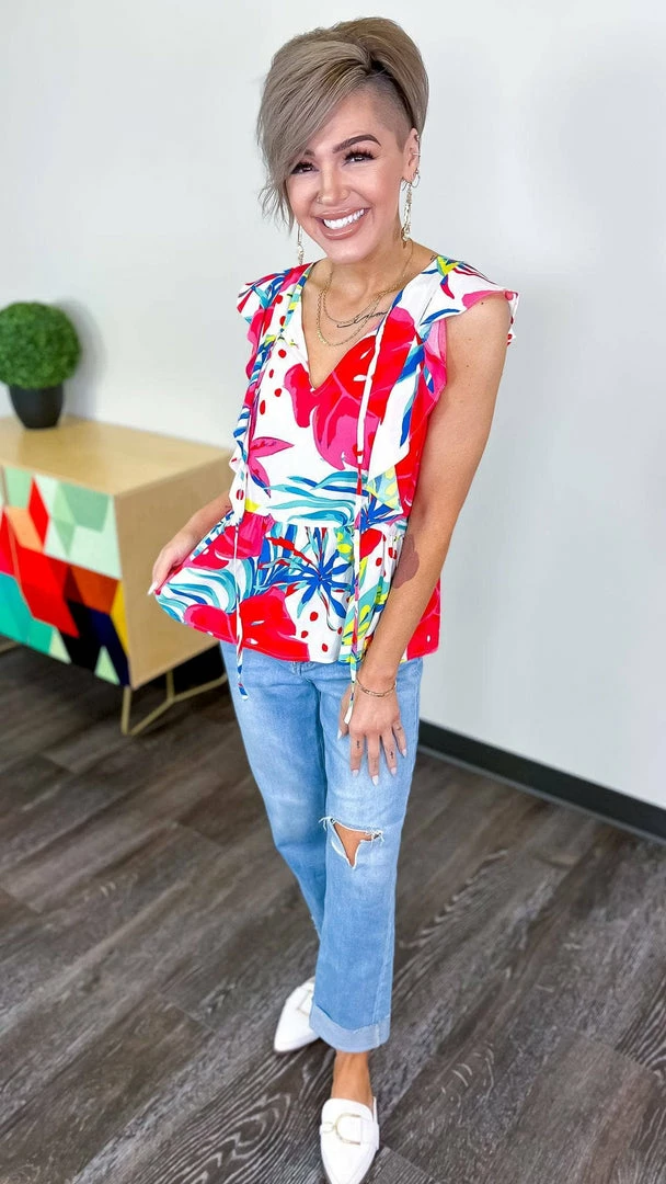 Emily Wonder TOPS & TUNICS Sweet Garden Top