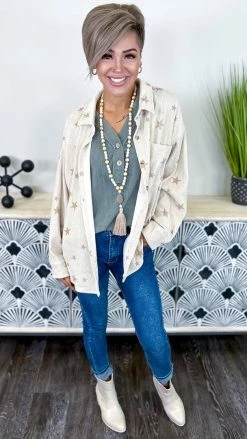 The ZigZag Stripe Take The World Shacket Shackets