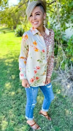 The ZigZag Stripe TOPS & TUNICS Tan Diva Days Top