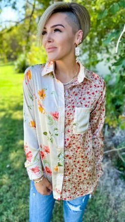 The ZigZag Stripe TOPS & TUNICS Tan Diva Days Top