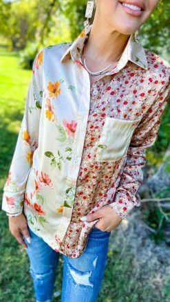 The ZigZag Stripe TOPS & TUNICS Tan Diva Days Top