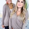 The ZigZag Stripe TOPS & TUNICS Taupe Divine Life Top