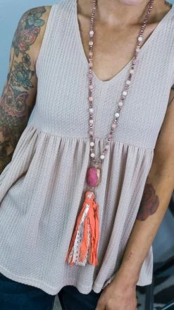 The ZigZag Stripe TOPS & TUNICS Taupe Enhanced View Top