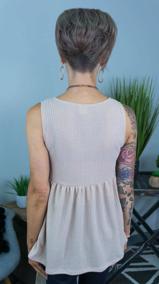 The ZigZag Stripe TOPS & TUNICS Taupe Enhanced View Top