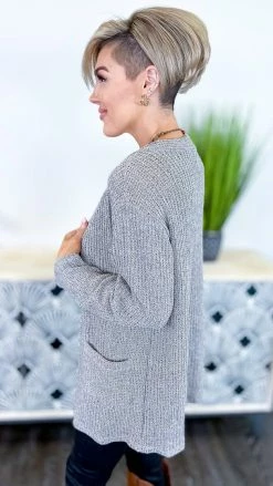 The ZigZag Stripe Taupe Fresh Start Cardigan