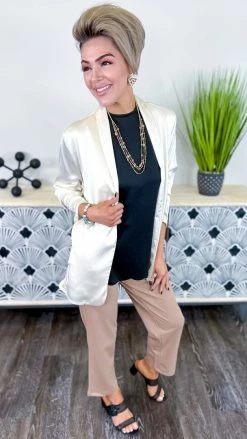 The ZigZag Stripe Taupe Higher Standards Pants BOTTOMS