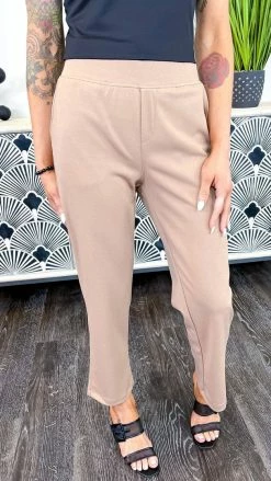 The ZigZag Stripe Taupe Higher Standards Pants BOTTOMS