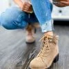 MIA SHOES Taupe Karrus Booties